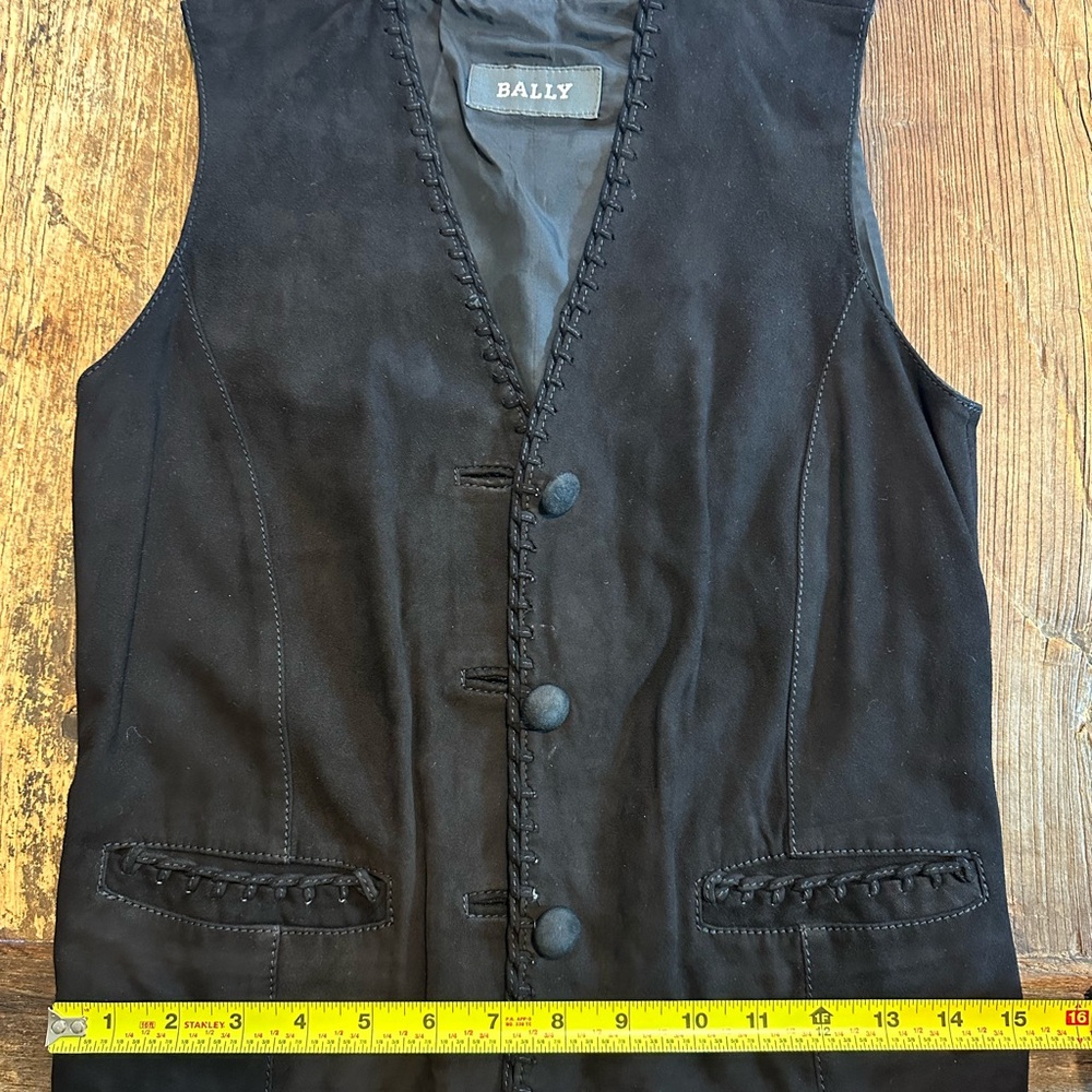 Vintage BALLY leather black vest - Picture 10 of 11